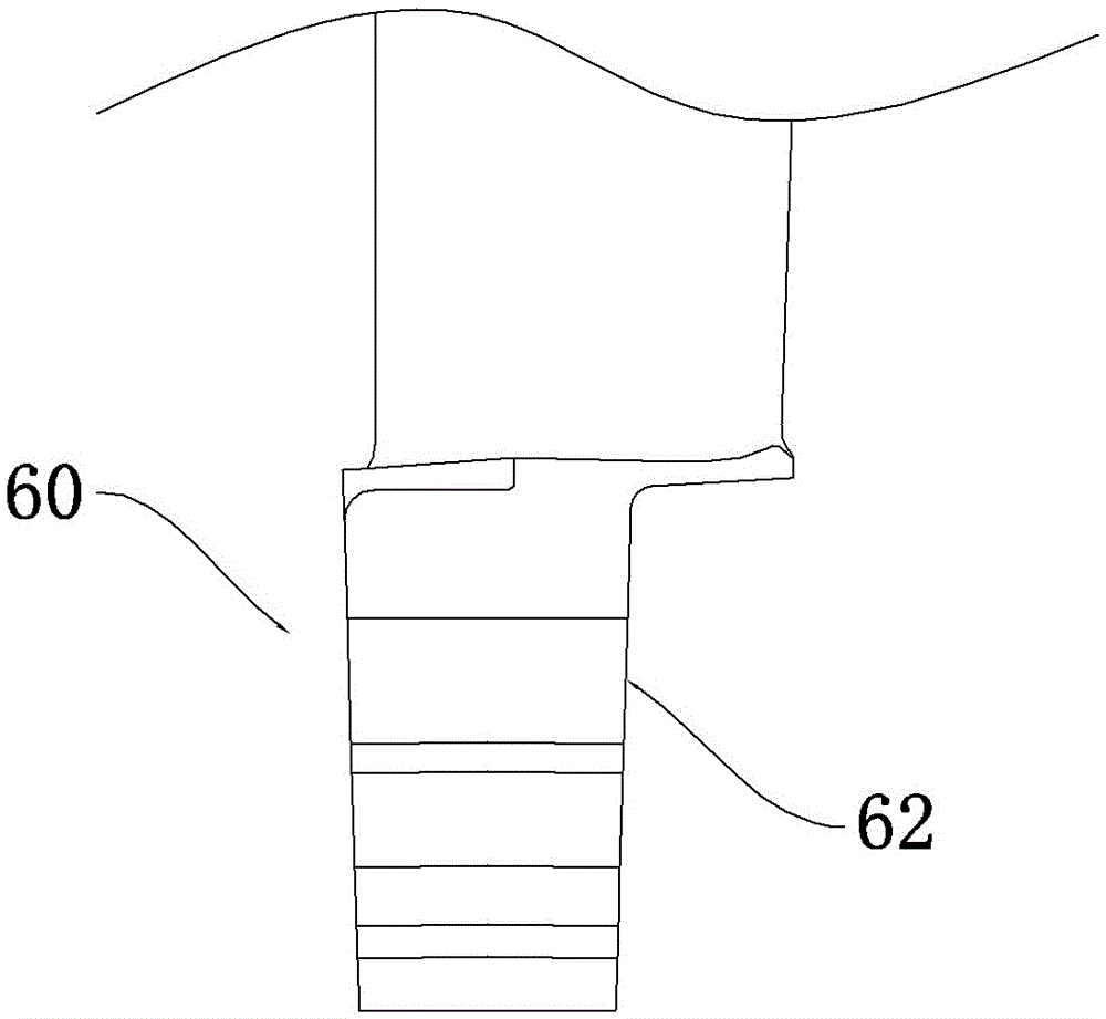 Root positioning mechanism for T root blade profile detection of steam turbine