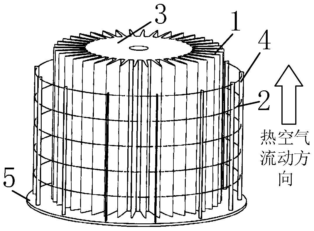 A fin-based ionic wind cooling device