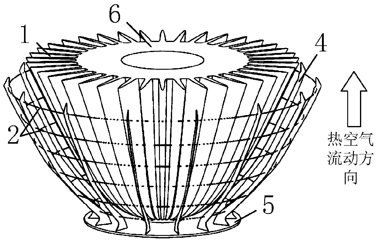 A fin-based ionic wind cooling device