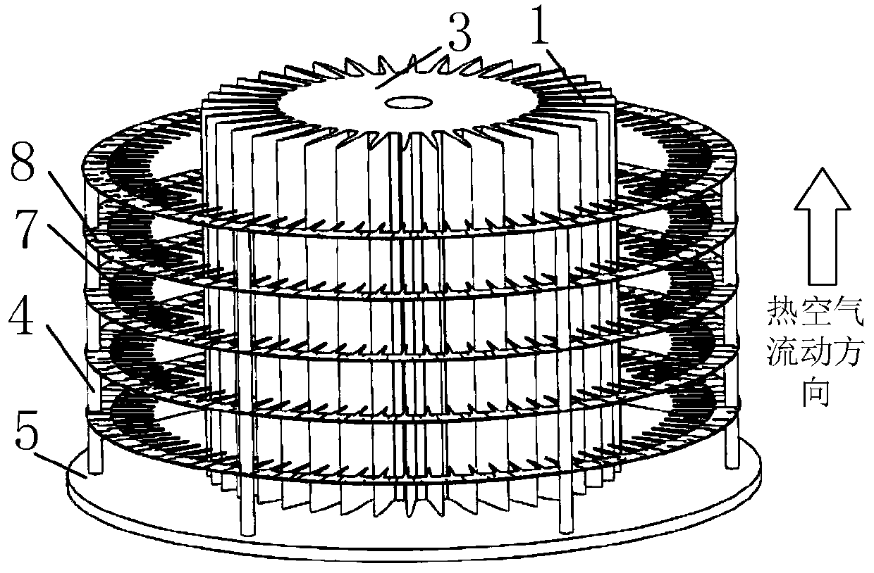 A fin-based ionic wind cooling device