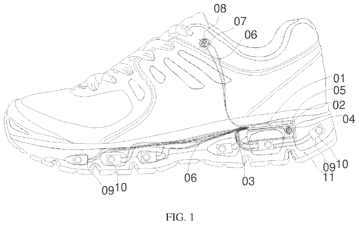 Shoe light device capable of flashing in different modes and driving method thereof