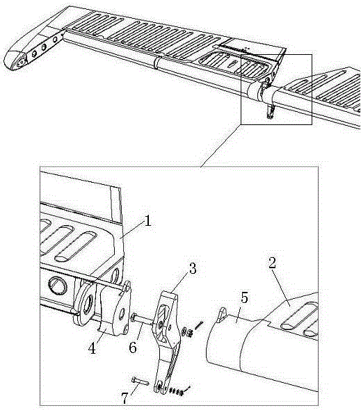 A semi-hidden elevator rocker arm