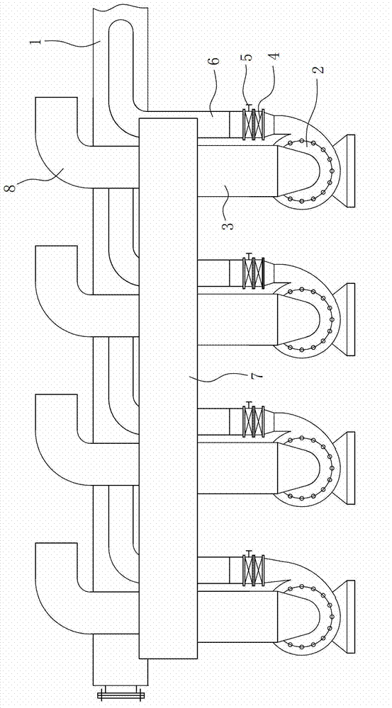 Treatment device for recycling exhaust gas of gas station