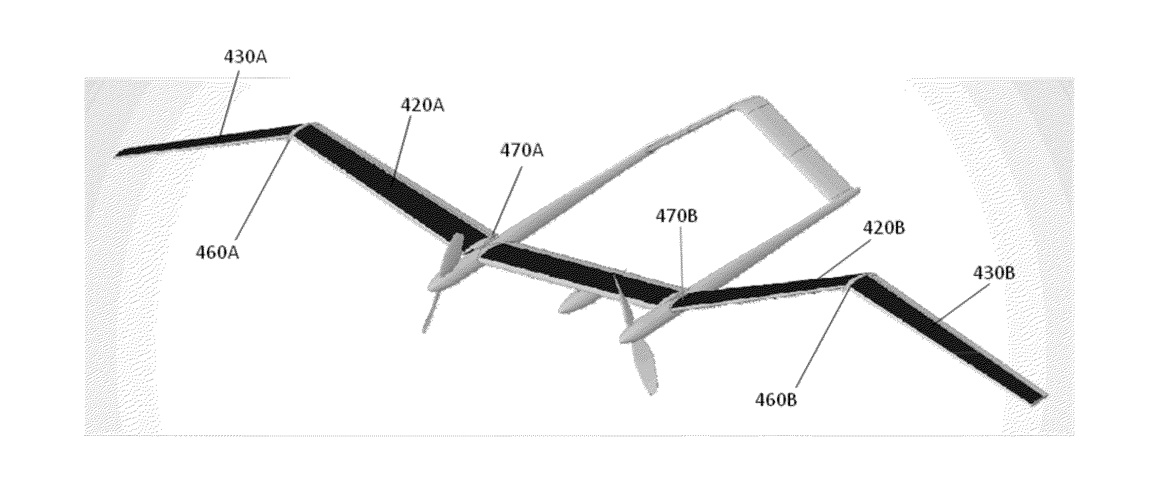Solar Powered Aircraft with a Variable Geometry Wing and Telecommunications Networks Utilizing Such Aircraft