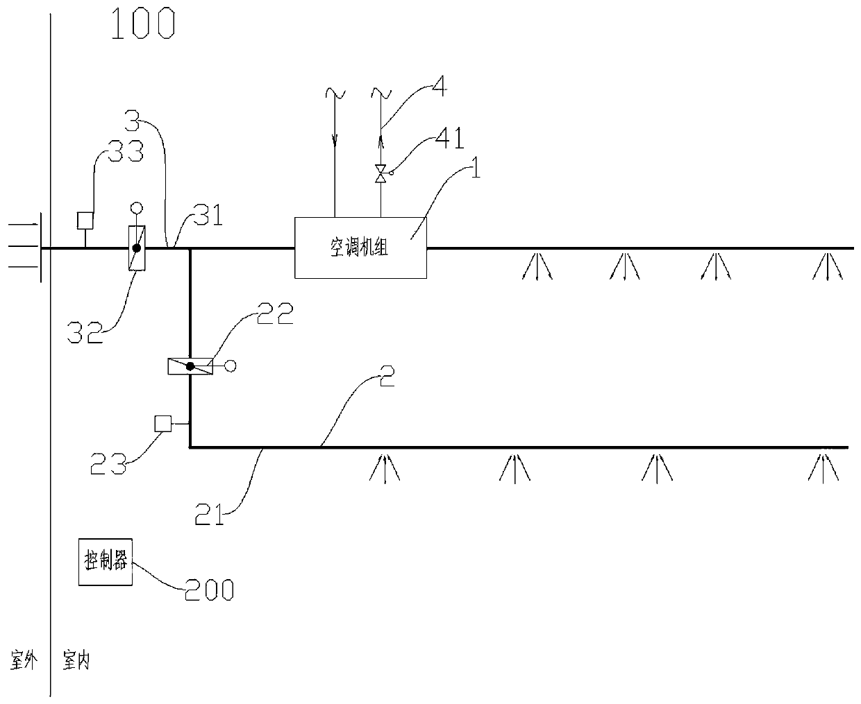 Energy-efficient air conditioning system and method