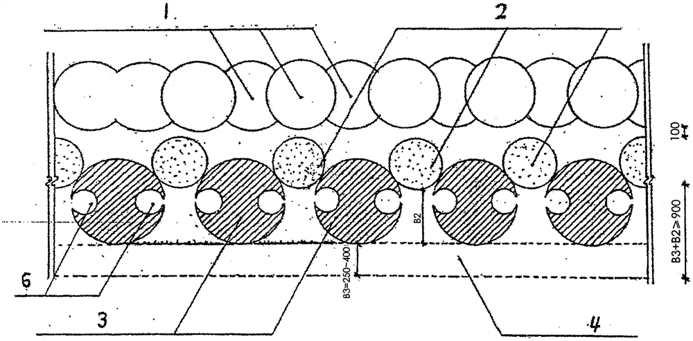 Green construction method of steel concrete key pin occlusion row pile integral outer wall (enclosure wall-basement exterior wall-load bearing-in-one) of reverse underground engineering