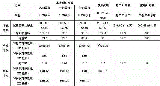 Chinese herbal medicine oral liquid for treating chicken chronic respiratory diseases