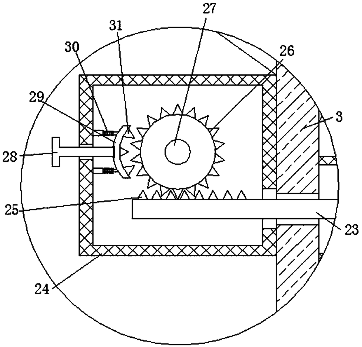 Conveying device provided with clamping fixing function and used for light building material