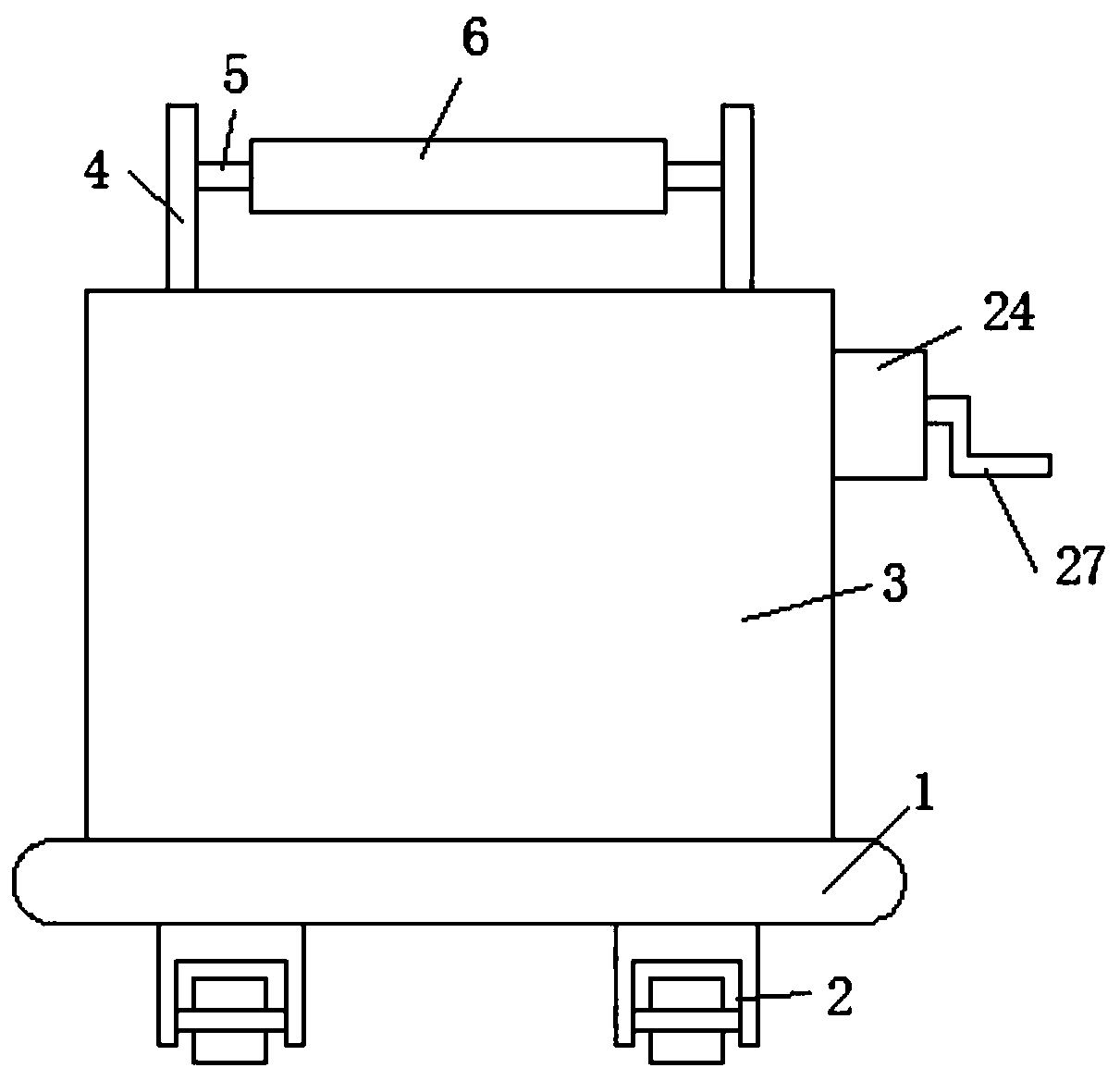 Conveying device provided with clamping fixing function and used for light building material