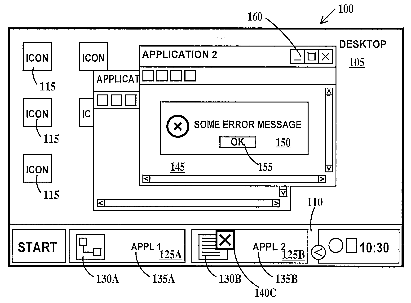 Notification of state transition of an out-of-focus application