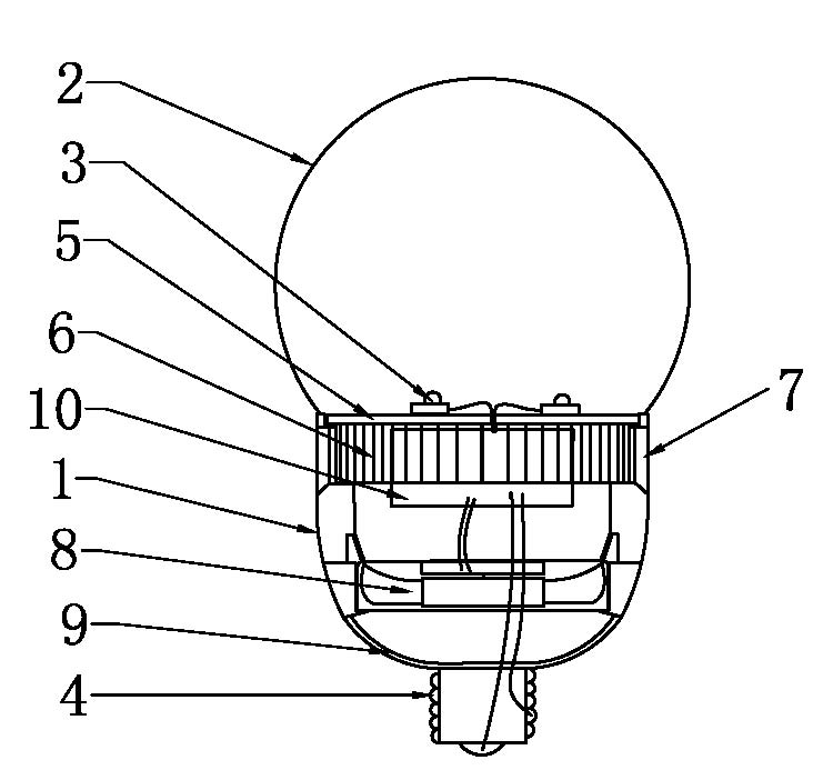 Light-emitting diode lamp bulb capable of performing forced convection and cooling