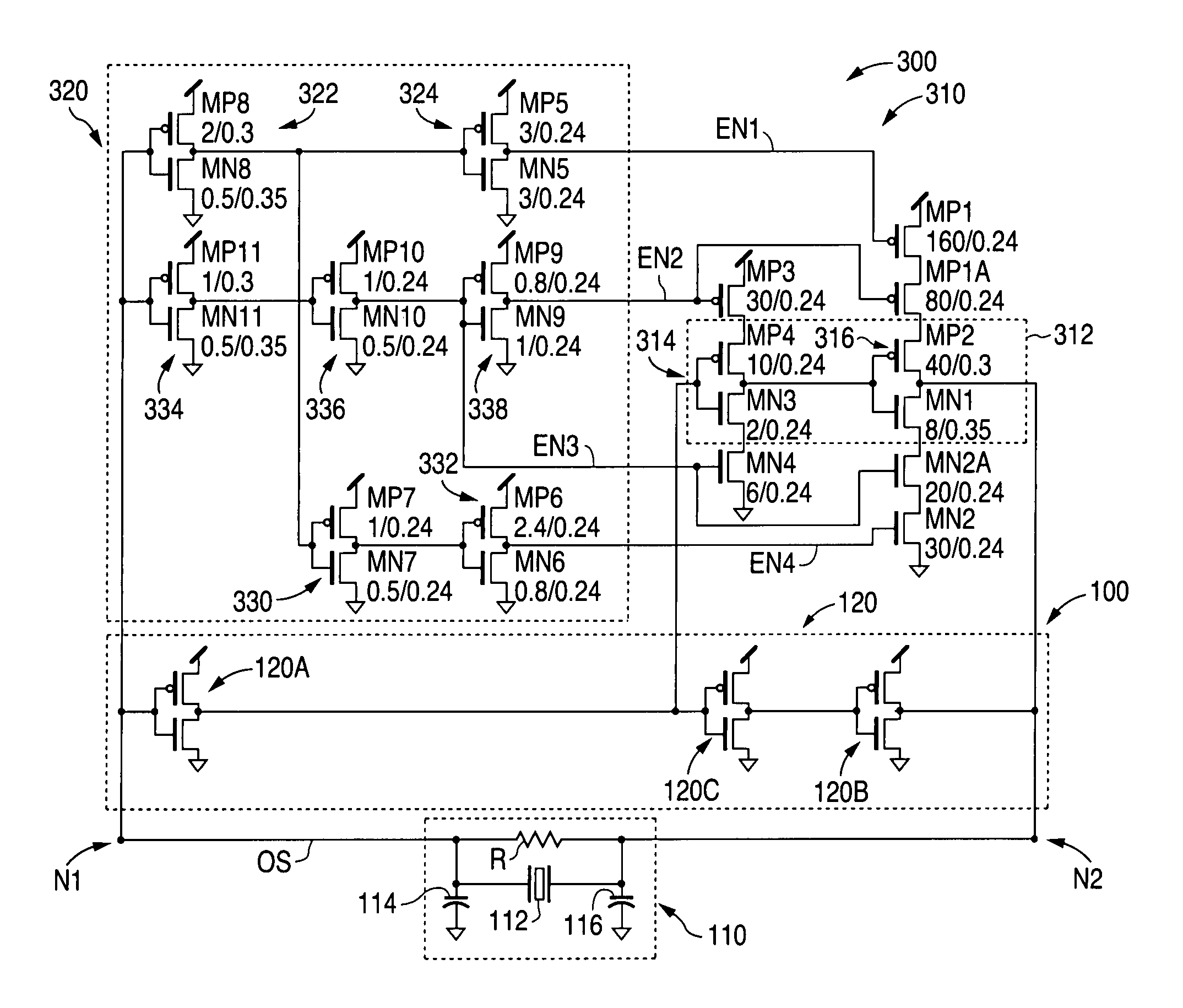 Crystal oscillator circuit having a start-up time reduction circuit