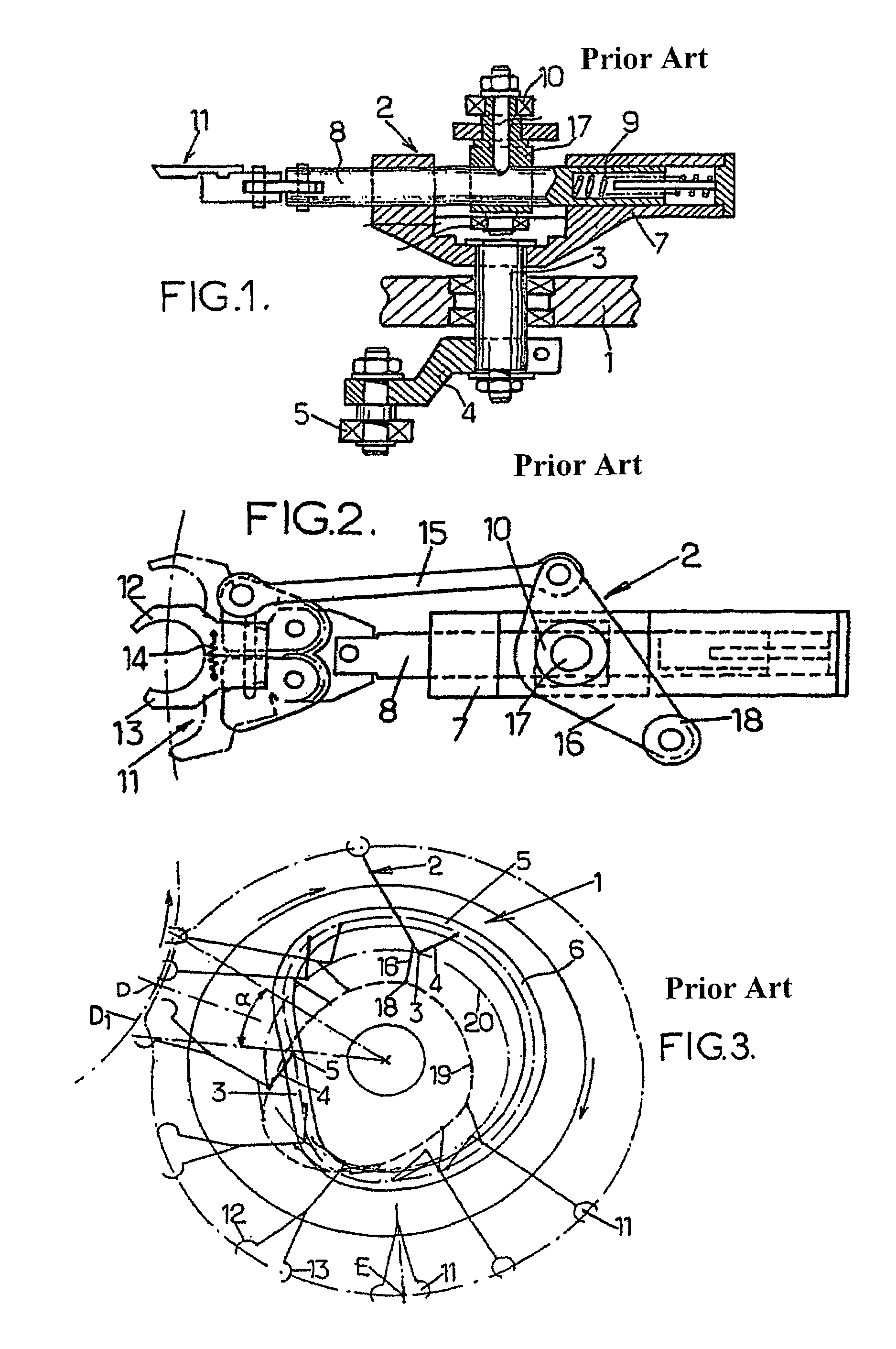 Rotary device for transferring containers