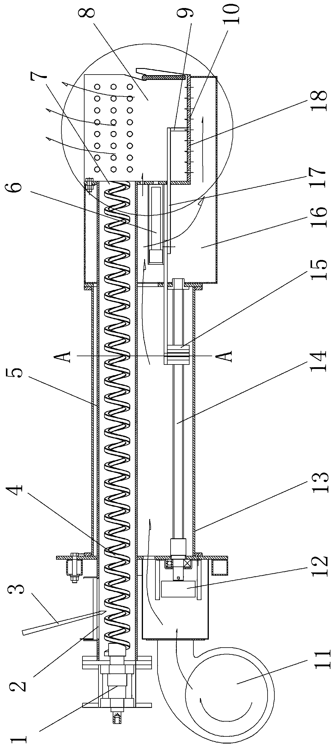 Automatic slag removal biomass combustion device as well as combustion engine and combustion method