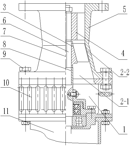 Submersible electric pump with combined impeller