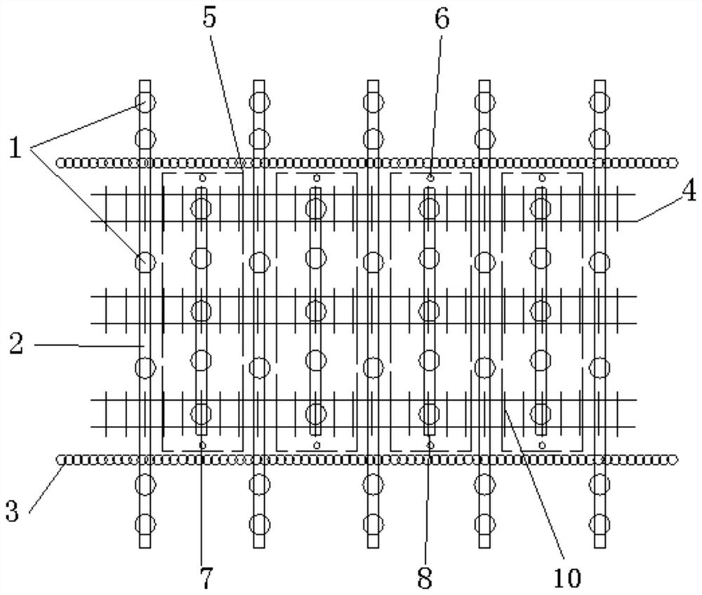 High-water-level loess stratum multi-track railway composite overhead system and construction method thereof