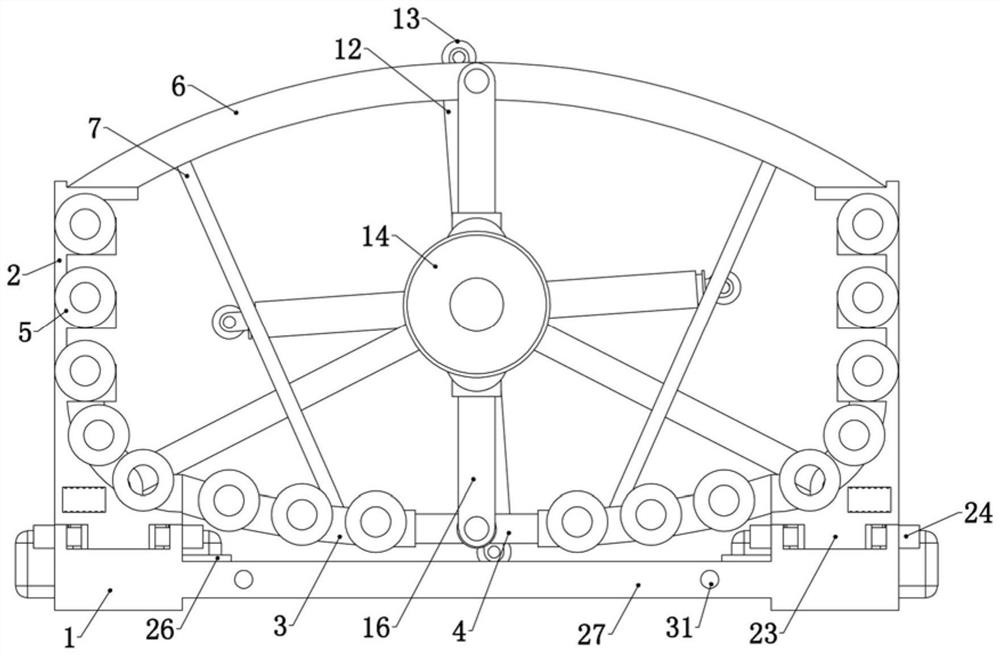 A device for referencing negative rings of steel structures with super-large cross-section rectangular pipe jacking construction