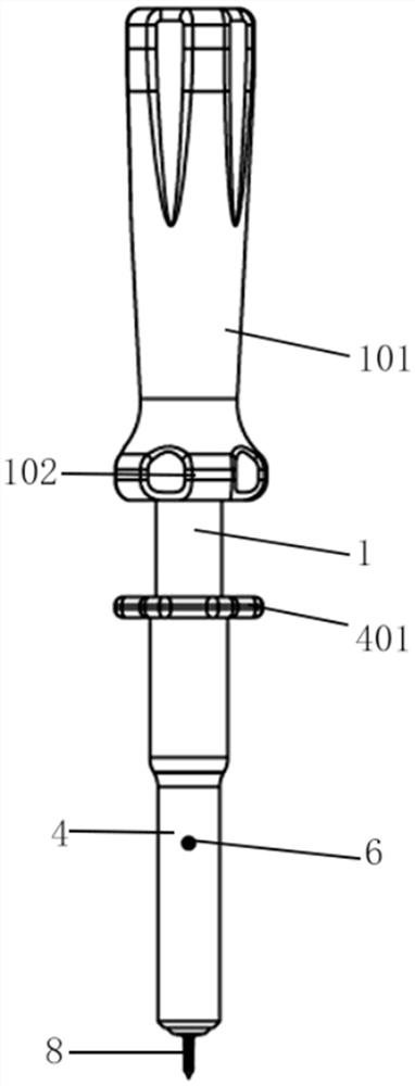 Marking nail for surgical robot, surgical instrument and use method of surgical instrument