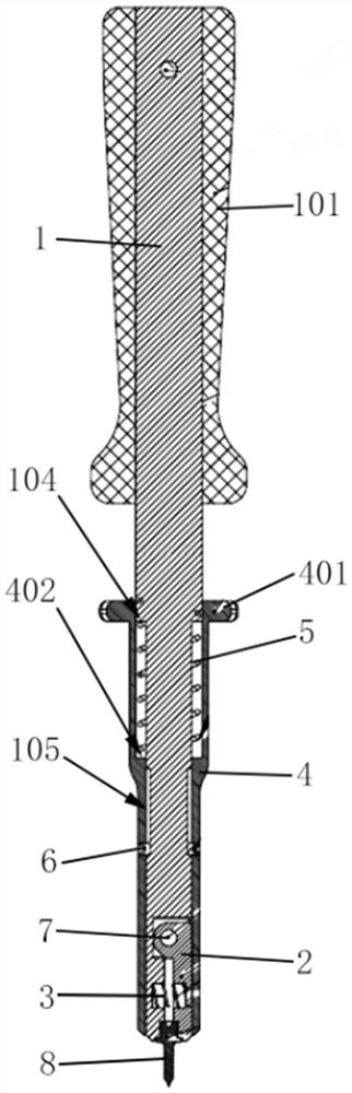 Marking nail for surgical robot, surgical instrument and use method of surgical instrument