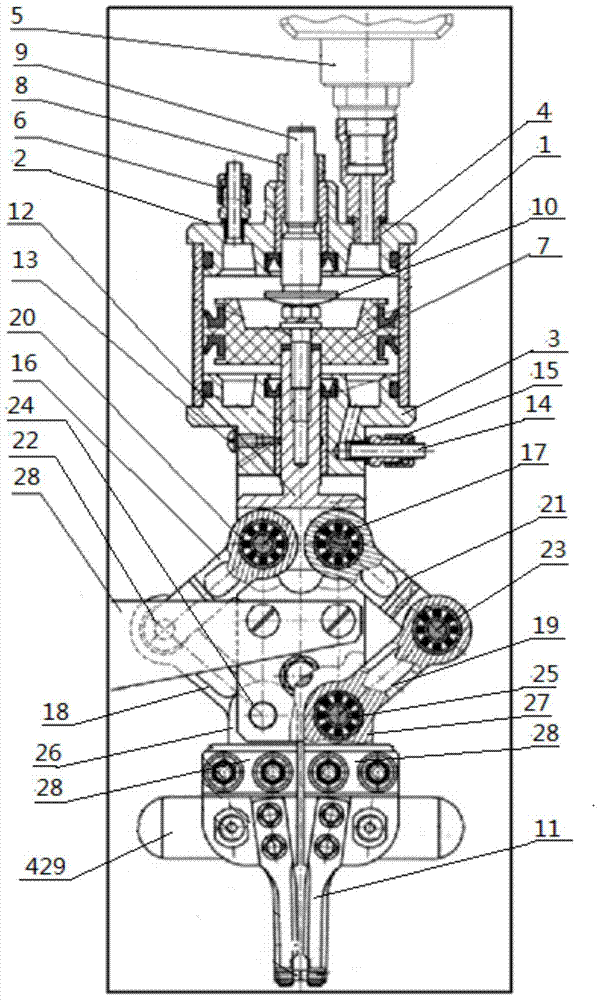 A tvs-2m grid cell and coaming welding electrode clamping device