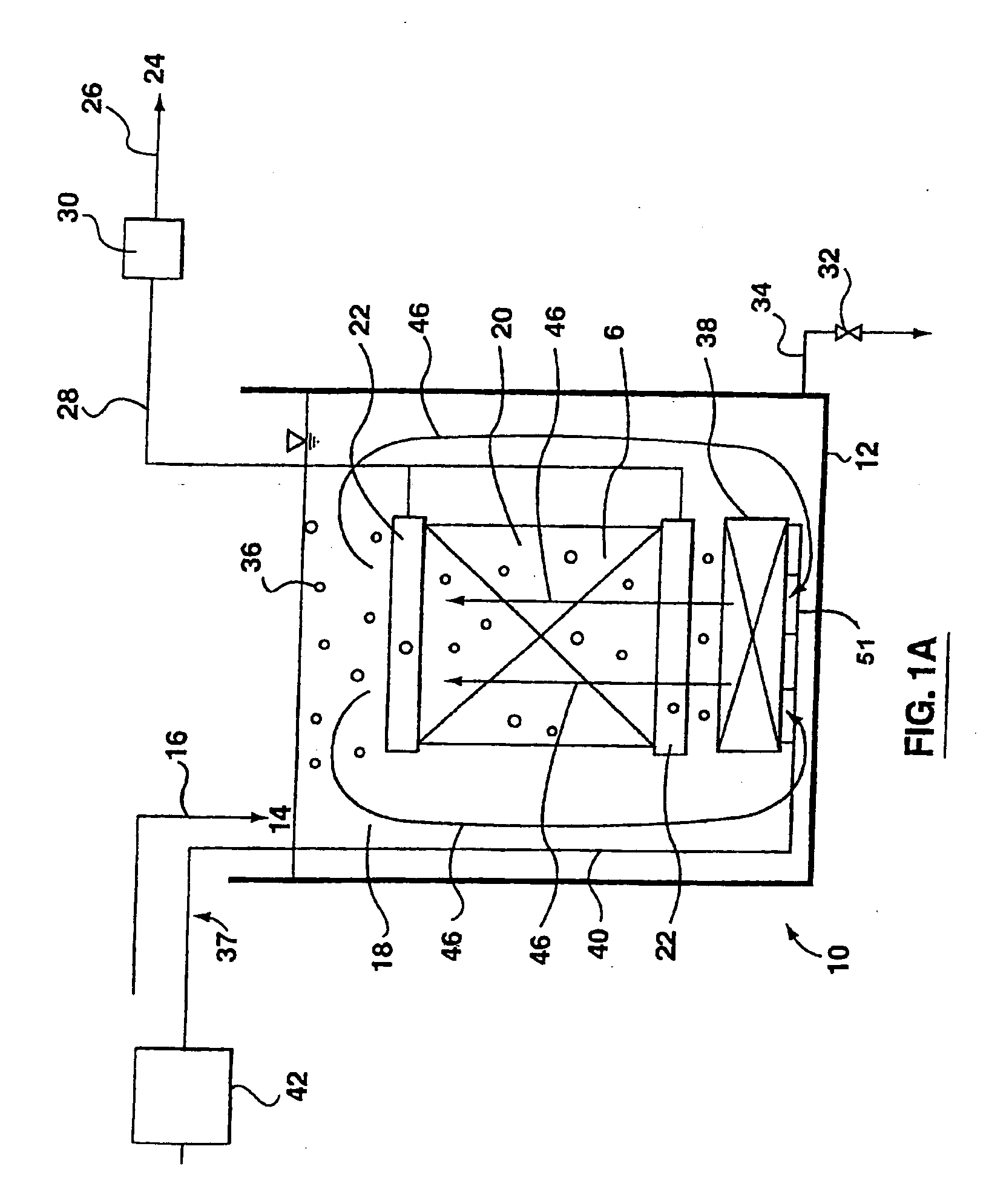 Cyclic aeration system for submerged membrane modules