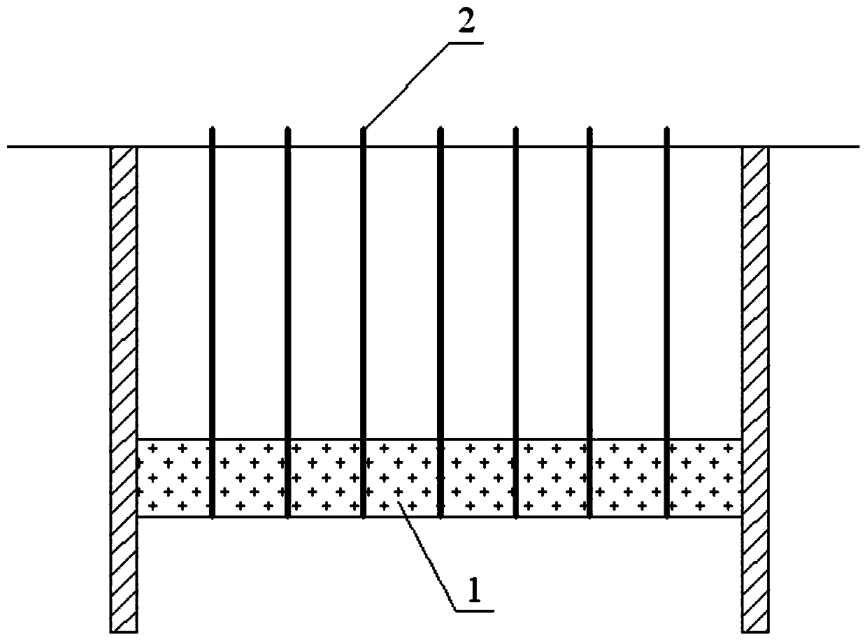 Foundation pit bottom freezing reinforcing structure and construction method thereof