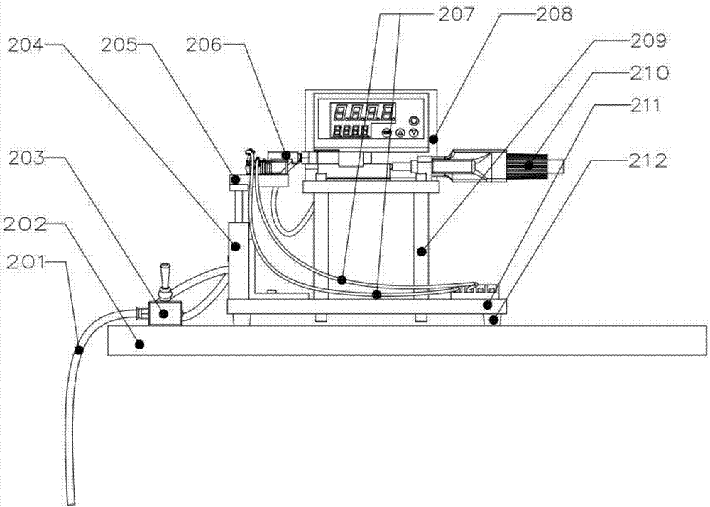 Electromagnetic circuit breaker coil assembly electromagnetic suction measuring device