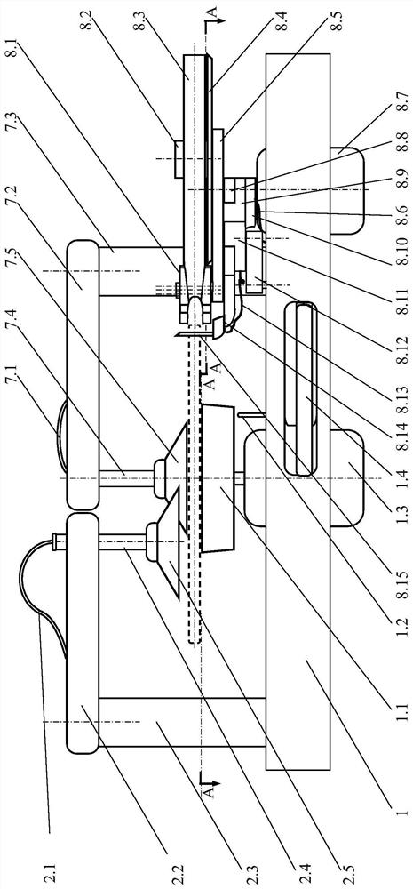 The belt pressure sensor of the belt feeding mechanism of the plate-shaped workpiece hemming device