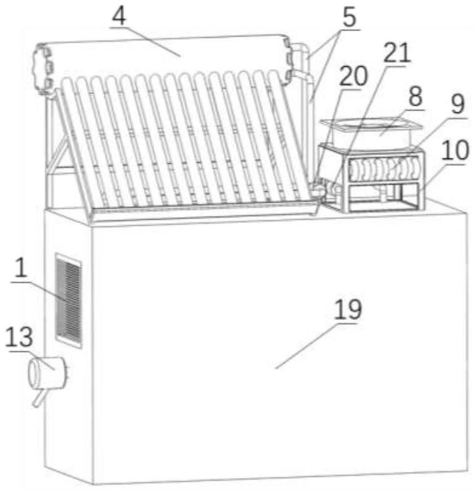 Solar regenerative adsorption type device for taking water from air and using method of solar regenerative adsorption type device