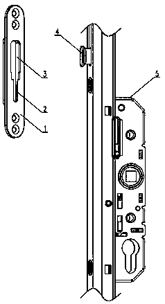 Built-in type lifting sliding door lock