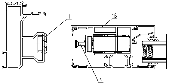 Built-in type lifting sliding door lock