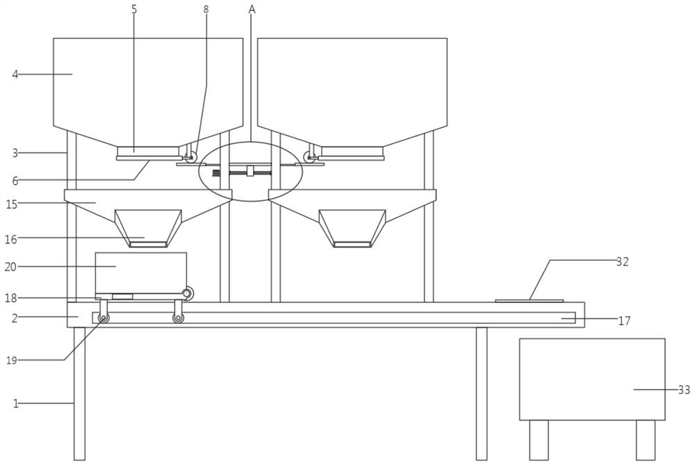 Raw material conveying equipment for cement telegraph pole production