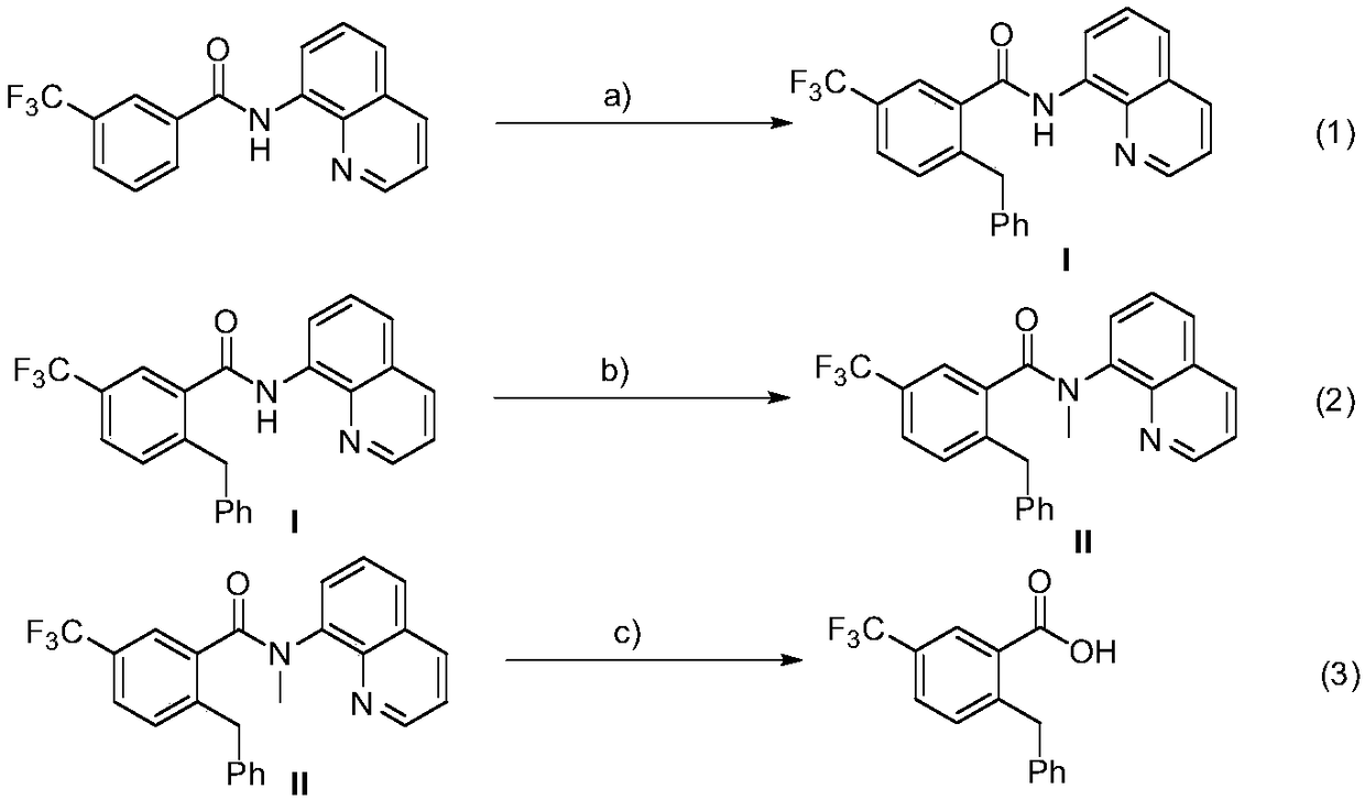 Method for preparation of 2-benzyl-5-(trifluoromethyl)benzoic acid