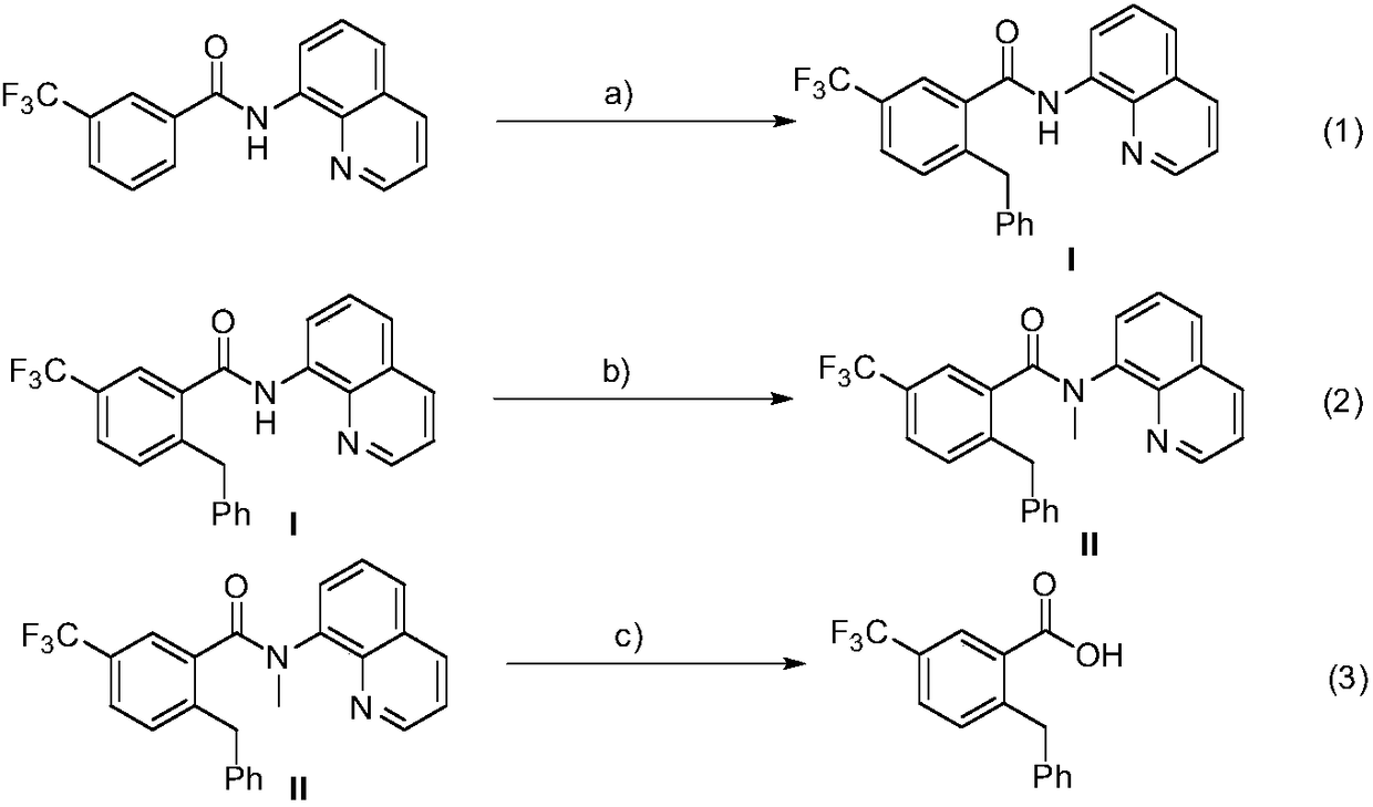 Method for preparation of 2-benzyl-5-(trifluoromethyl)benzoic acid