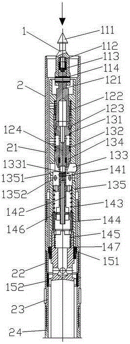 Rope coring positioning suspension mechanism with in-place notifying function