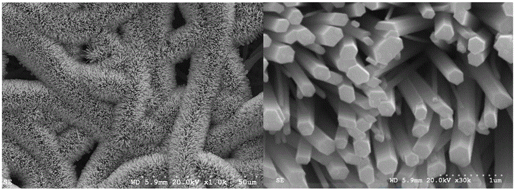 Preparation method of polymer fiber-based ZnO nanowire fiber