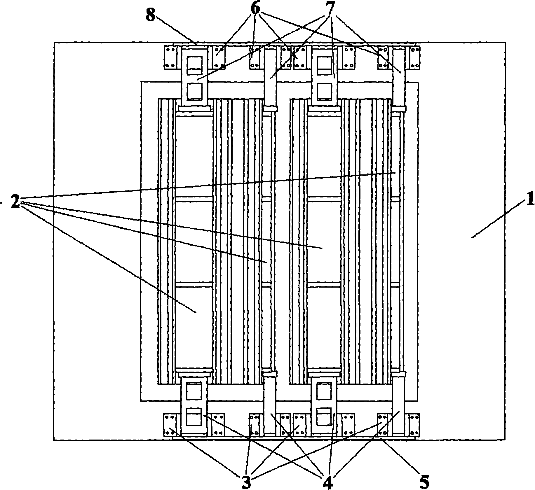 Locating tool for frameworks/reinforced ribs of integrated composite-material wing structural member and application method of locating tool