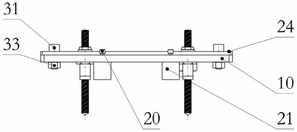 Installation device and installation method for chemical bolts of equipment bed