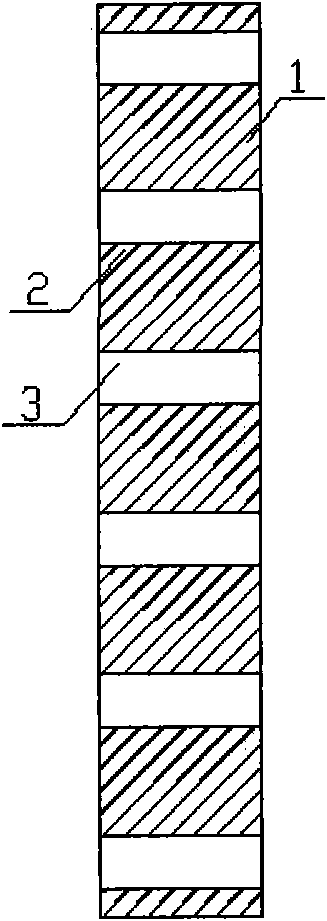 Perforated glass plate and structure using same