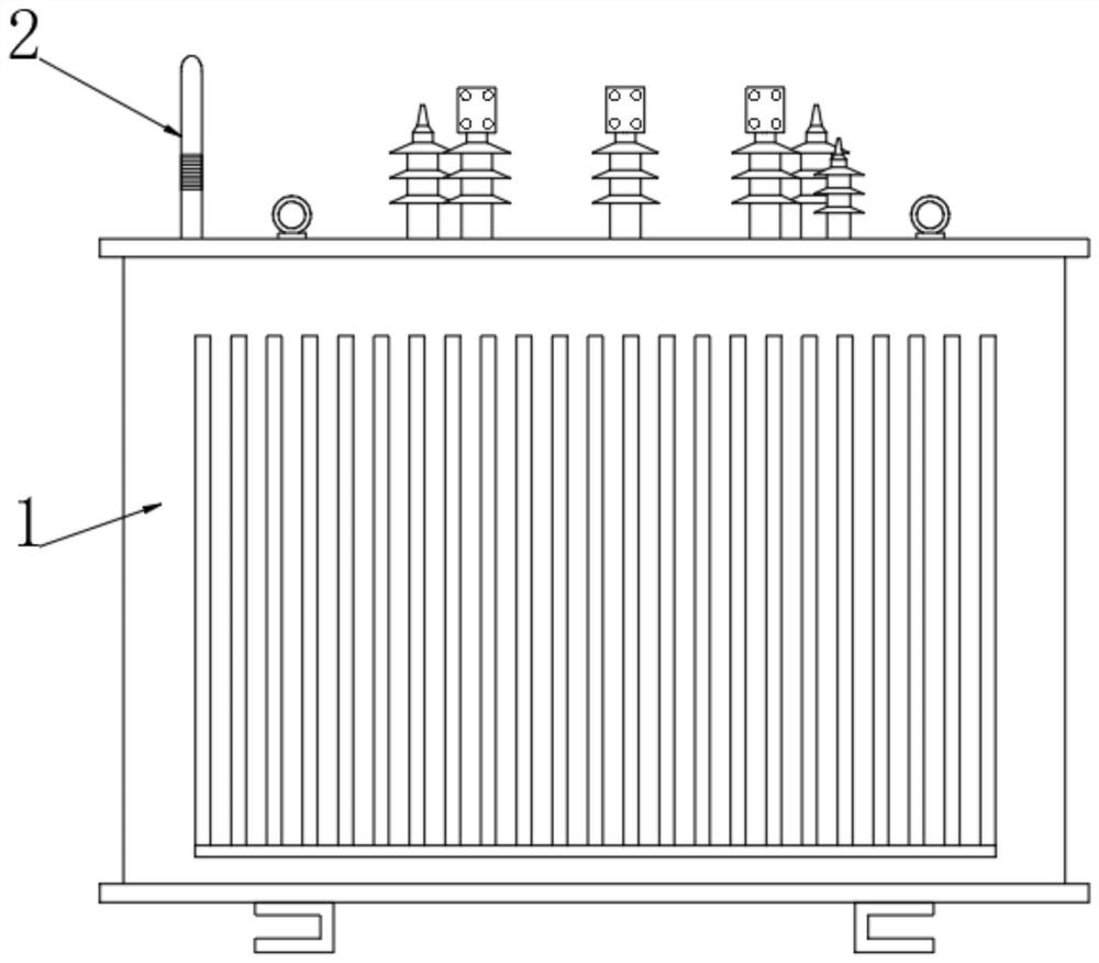 Floating type oil-immersed transformer with overlapped oil pipes