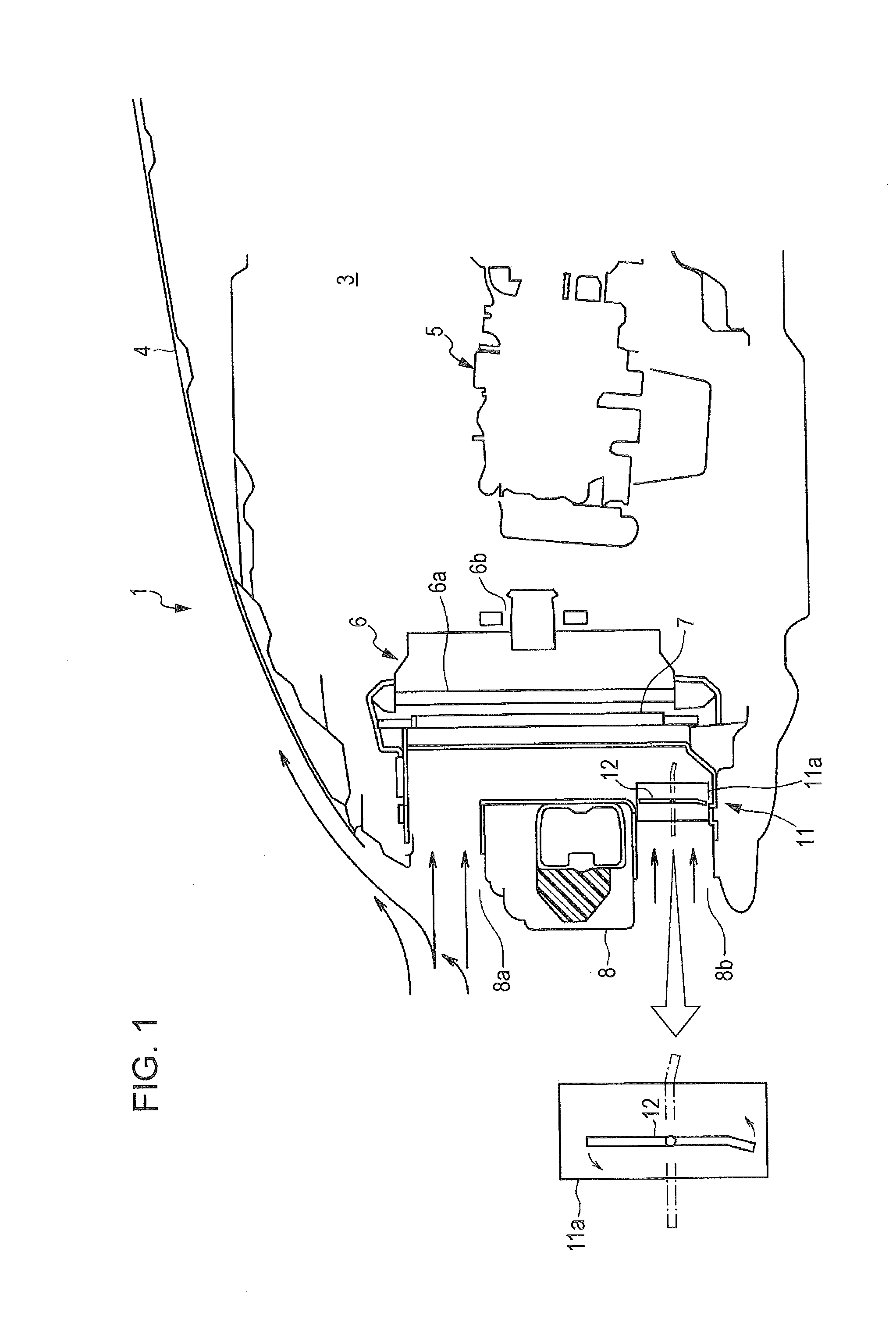 Freeze detecting device for active shutter of vehicle