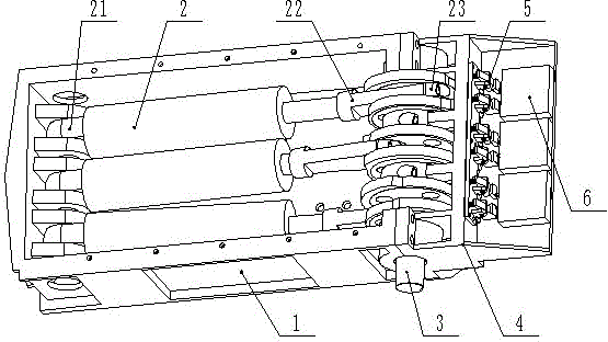 Same-distribution-angle hydraulic cylinder motor