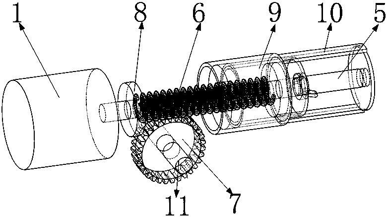 Worm transmission mechanism for wheelchair