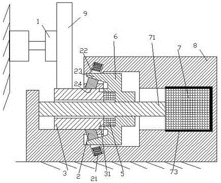 Machining device capable of automatically locking