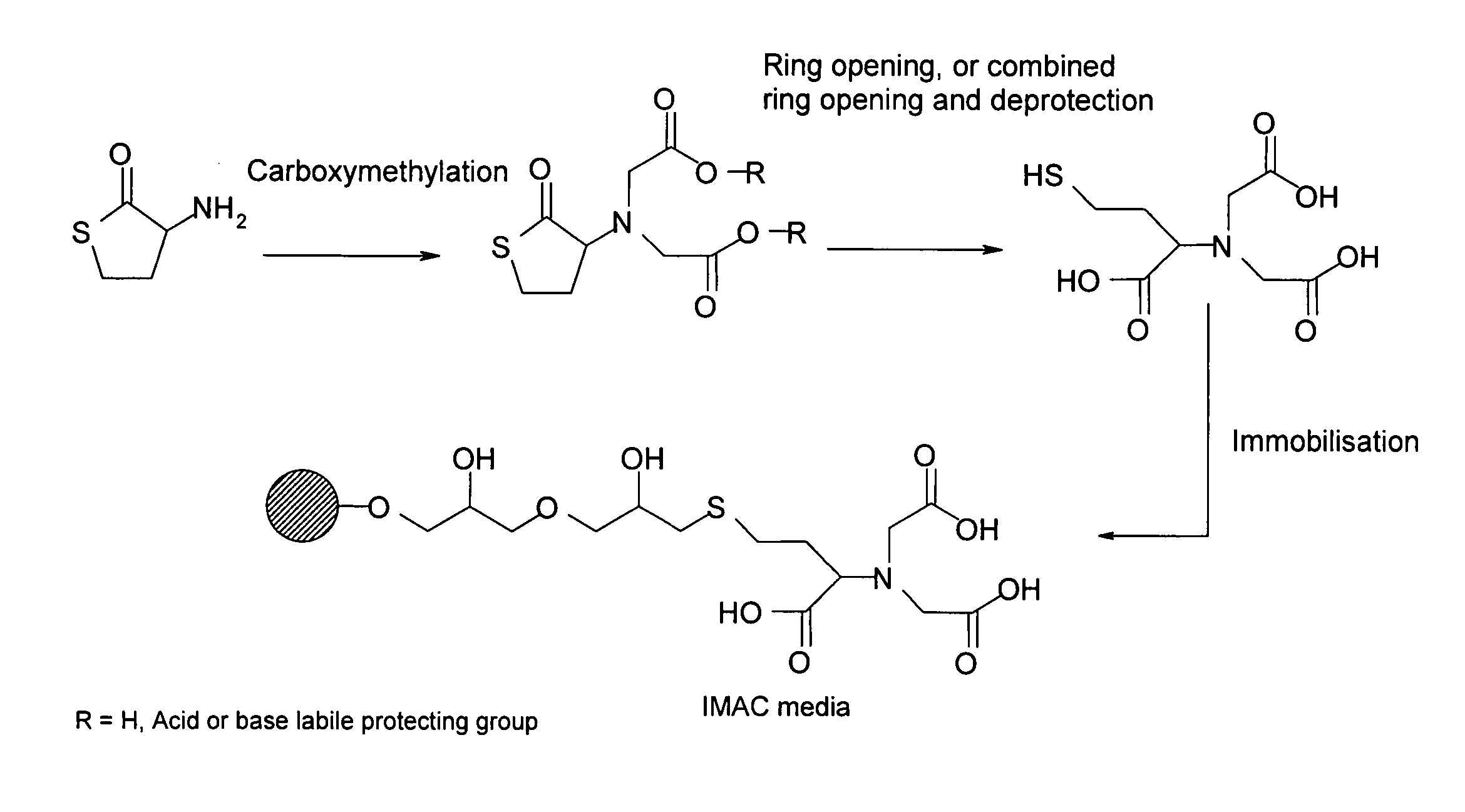 Method of generating metal chelating affinity ligands