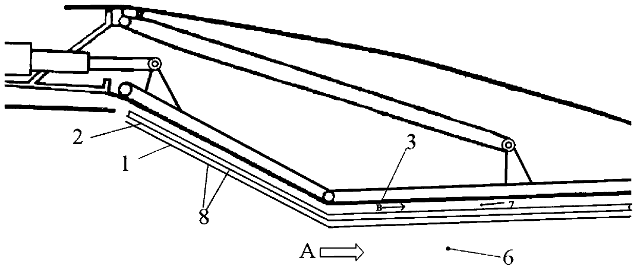 Double-layer wall cooling structure with transverse corrugated impact pore plate for vectoring exhaust nozzle