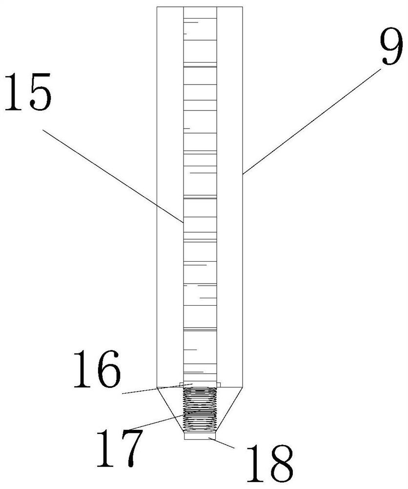 Rivet hole depth measuring method and measuring device