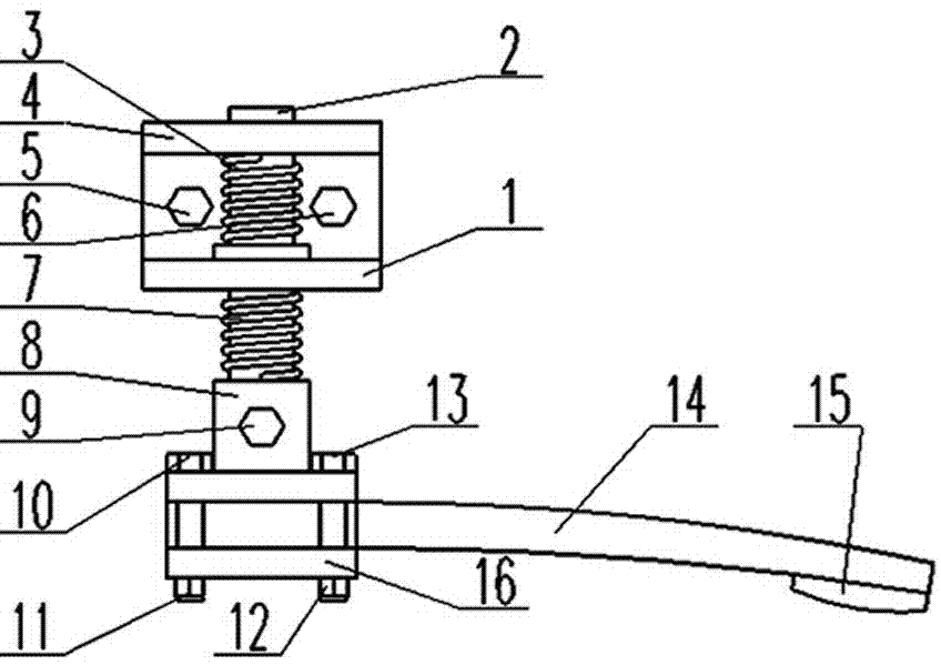 Damping and buffering device used for leaf spring suspension