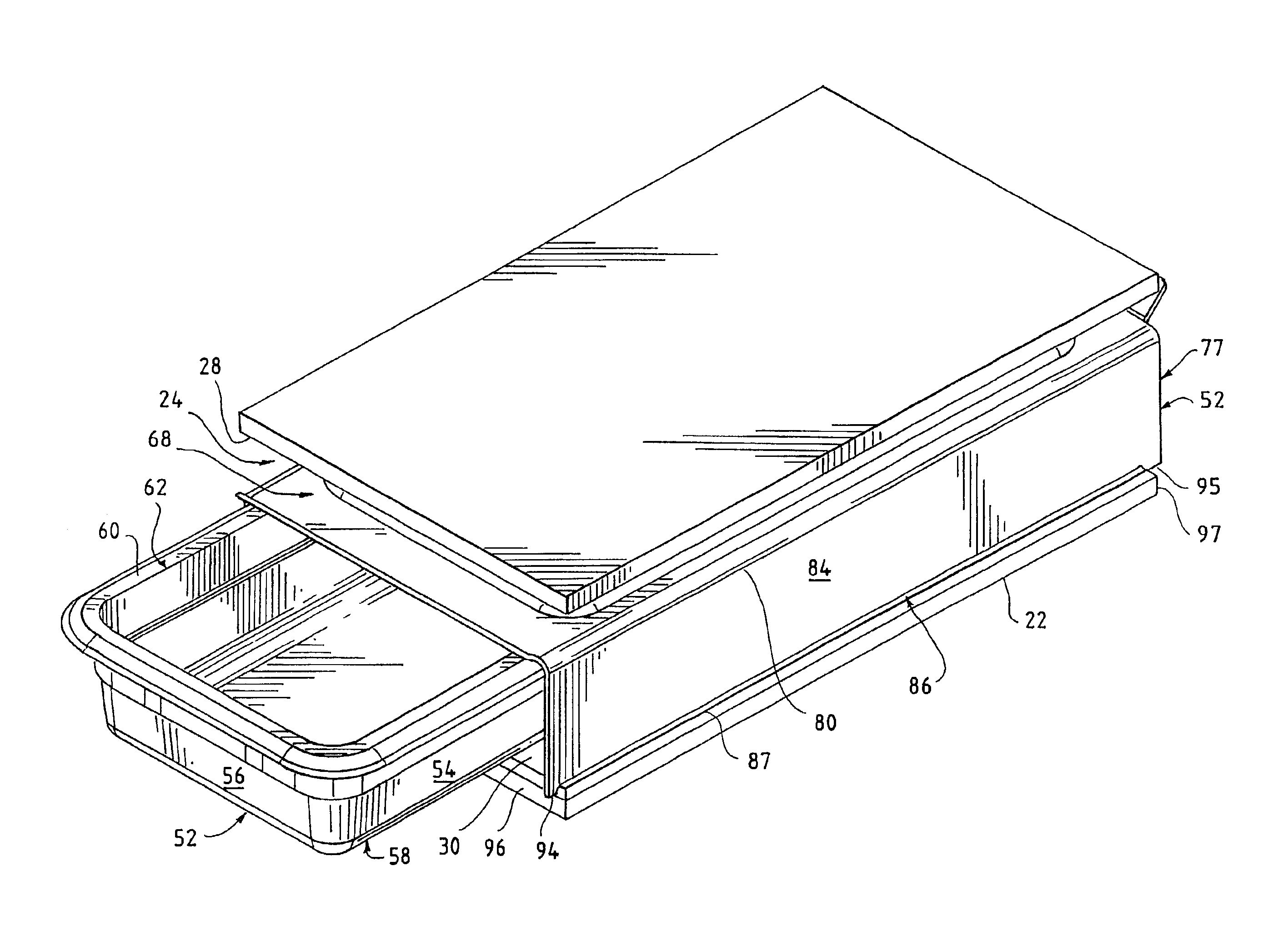 Method for maintaining cooked food in a ready-to-serve condition using a freestanding cover for food trays