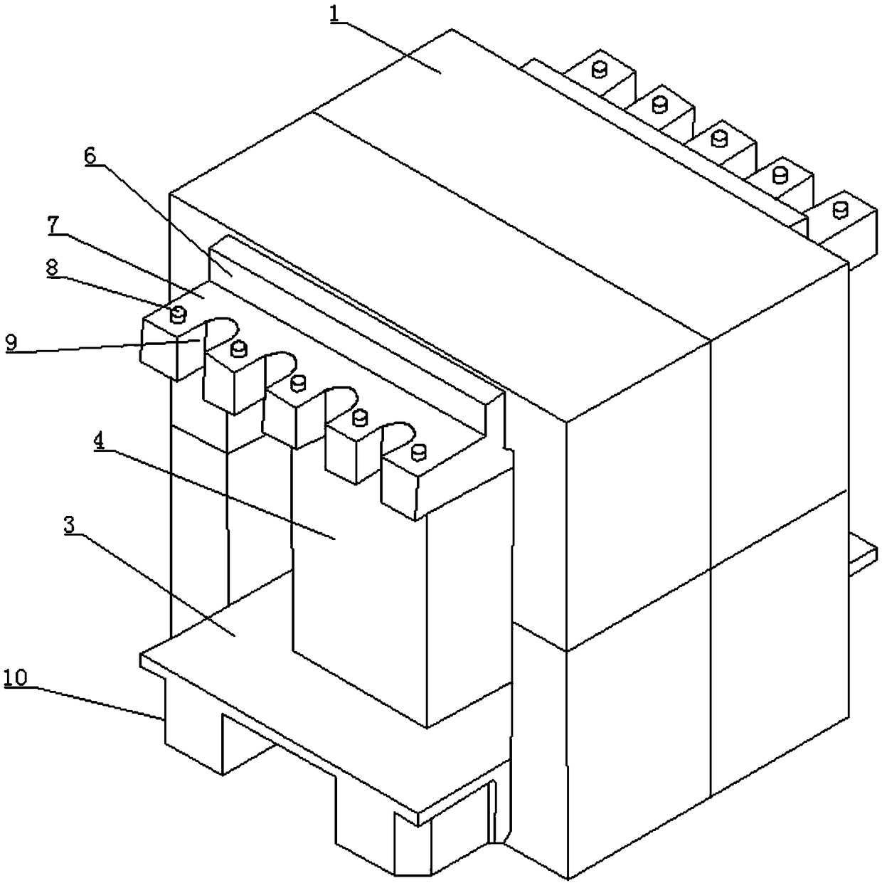 Transformer of high-power charger of new energy electric vehicle